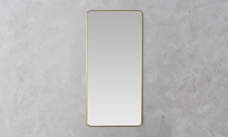 Зеркало прямоугольное Walker brass большое