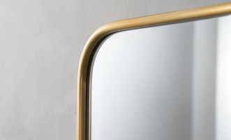 Зеркало прямоугольное Walker brass малое