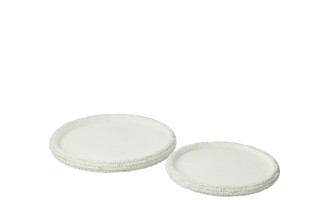 Подносы декоративные Creta White набор 2 шт