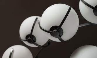 Люстра Scoop тёмная бронза D160