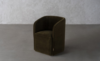 Кресло на колёсиках Альдо olive velvet