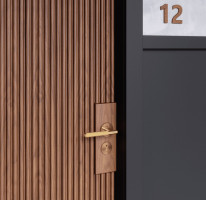 Ручка дверная Lever handle Linear brass (комплект 2 шт)