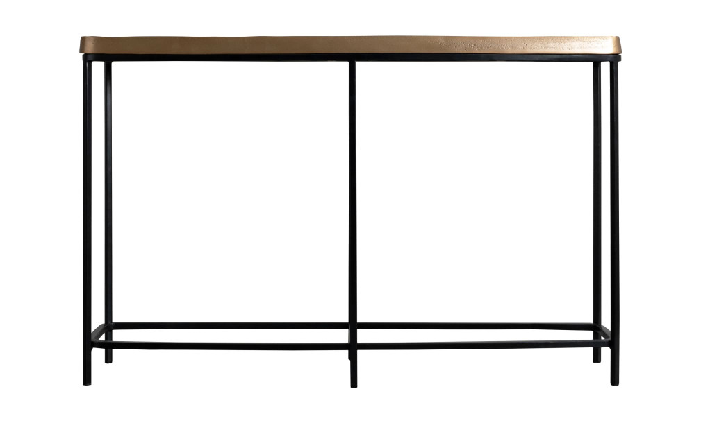 Стол-консоль Родстер antic brass+shagreen