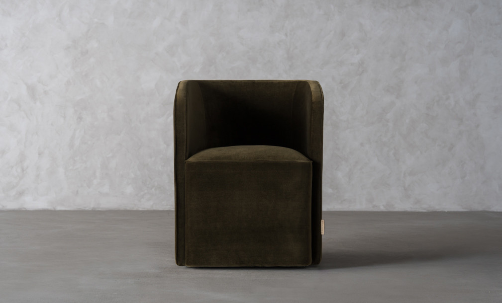 Кресло на колёсиках Альдо olive velvet
