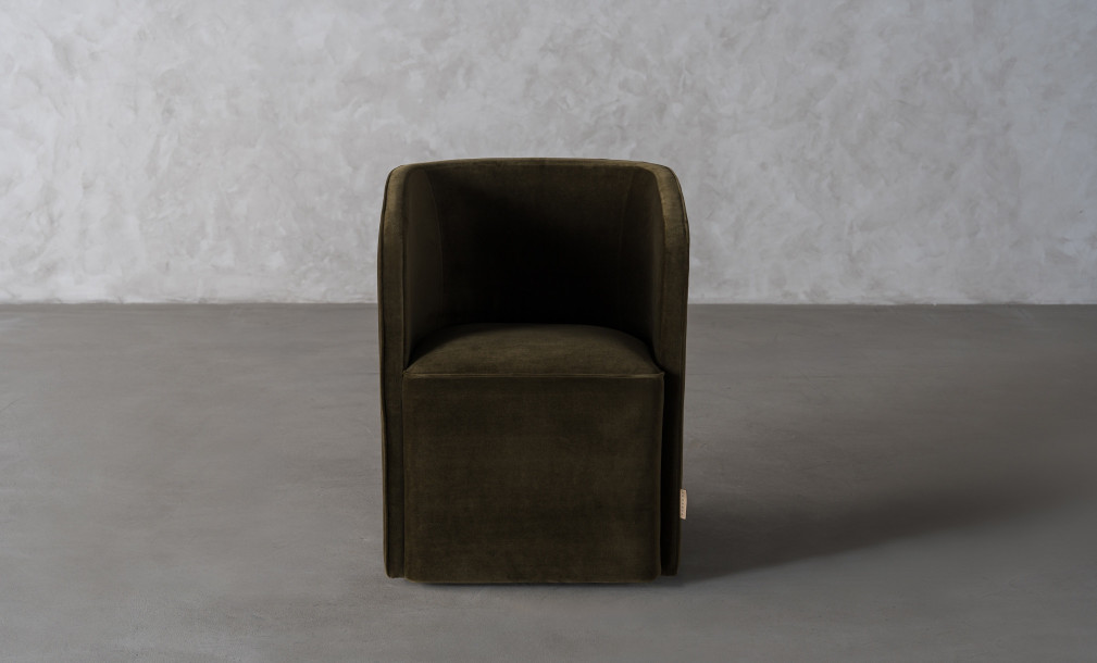 Кресло на колёсиках Альдо olive velvet