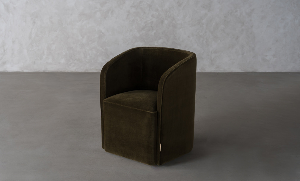 Кресло на колёсиках Альдо olive velvet