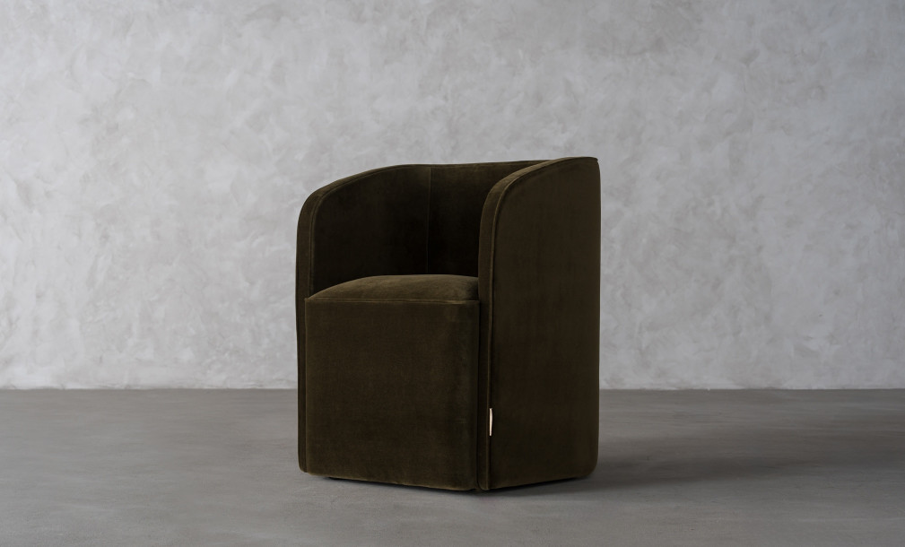 Кресло на колёсиках Альдо olive velvet