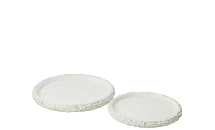 Подносы декоративные Creta White набор 2 шт