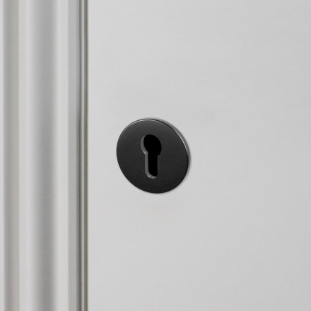 Личинка замка Euro Cylinder Escutcheon Plate Black (Комплект 2 шт.)